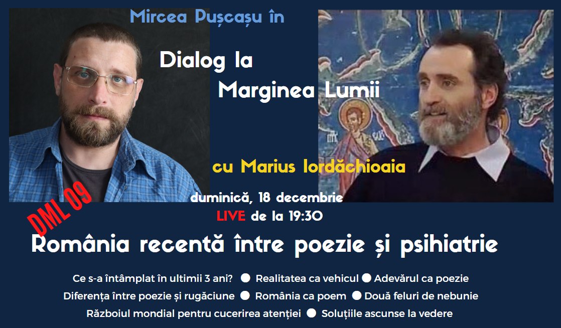 Energia cu care plăvanul românesc se poate ridica de la pământ este cea care vine din Rugăciunea lui Iisus, consideră poetul mistic Marius Iordăchioaia, în dialog cu Dr Mircea Pușcașu. VIDEO – Cerul, Codrul și Pârăul