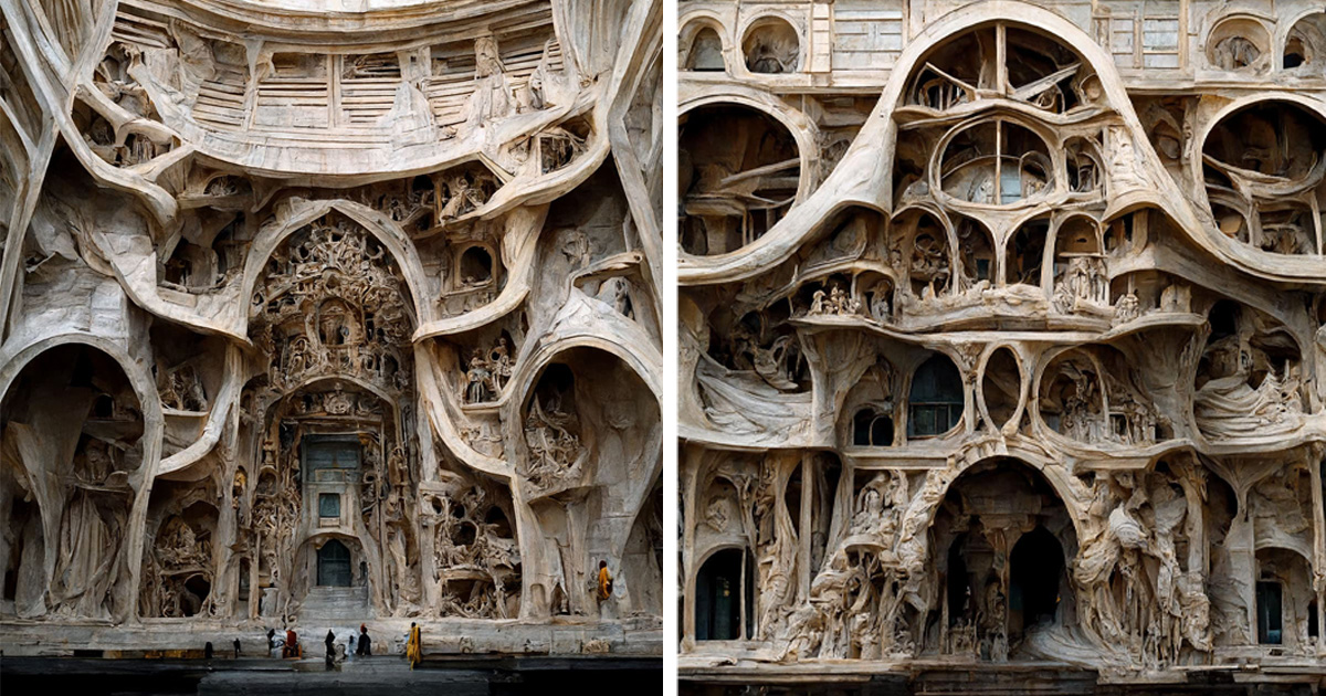 Artist Creates AI-Generated Renaissance Architecture Designs