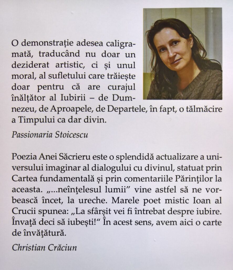 Trilogia Timpului, noua carte de versuri a doamnei avocat Ana Săcrieru, a fost lansată la București de Ziua Poeziei. VIDEO – Cerul, Codrul și Pârăul