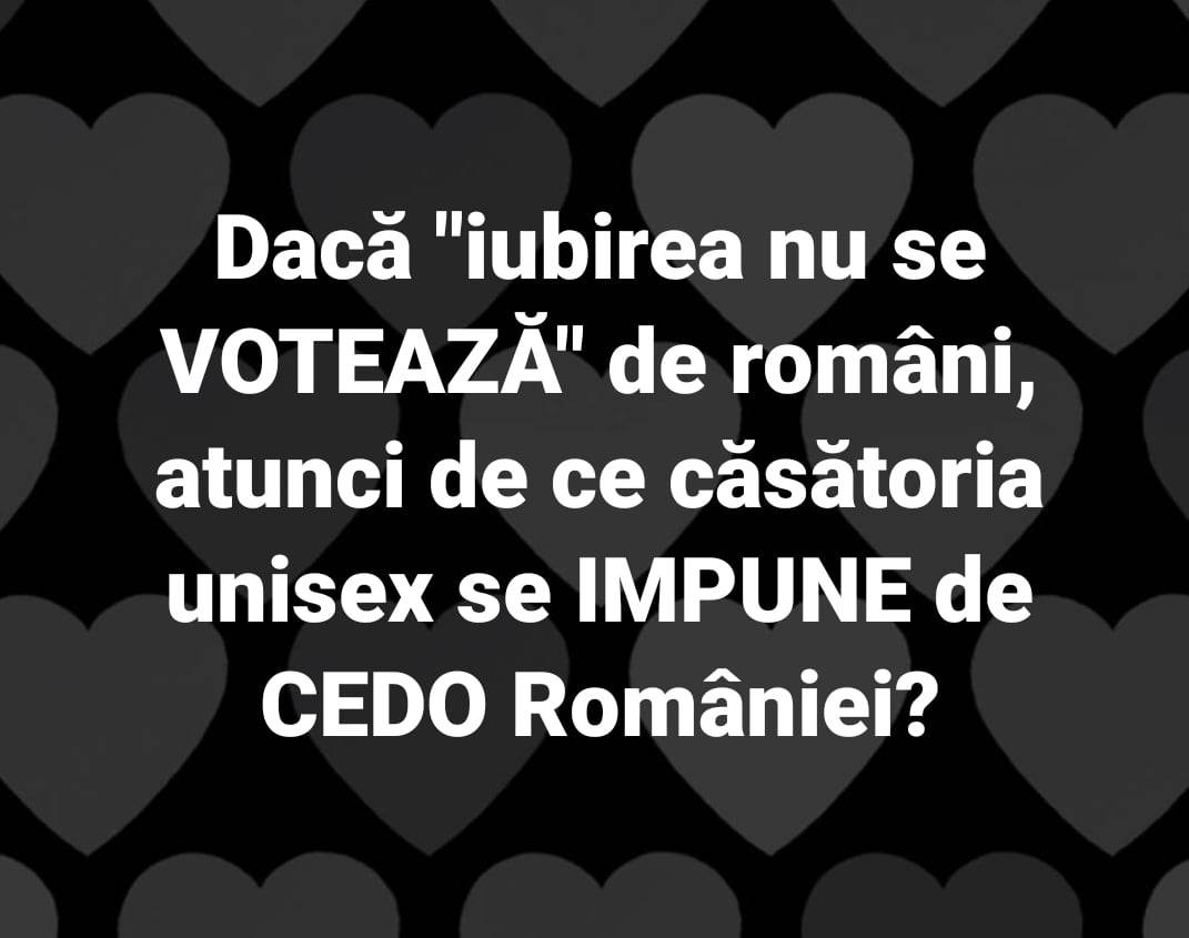 CEDO le dă câștig de cauză homosexualilor care au cerut ca statul român să le recunoască oficial căsătoria. Patriarhia Română: Nici un text european sau internațional nu poate obliga statele să creeze un statut particular pentru cei care coabitează, fie ei de sex diferit, fie de același sex – Cerul, Codrul și Pârăul