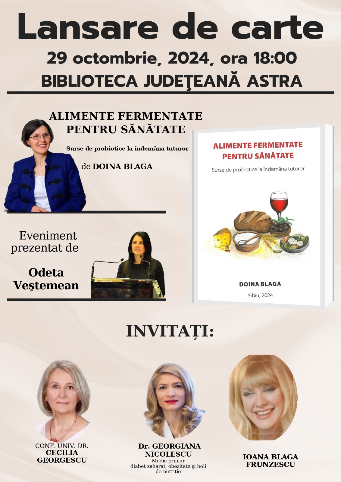 Lansare marți la Biblioteca ASTRA: Alimente fermentate pentru sănătate, o nouă carte de Doina Blaga – Cerul, Codrul și Pârăul